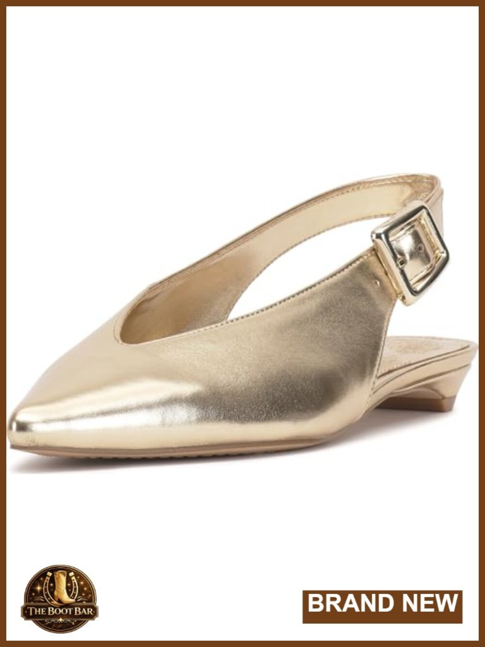 Faux Leather Kitten Heel Pointed Toe Slingback Mule Business Casual